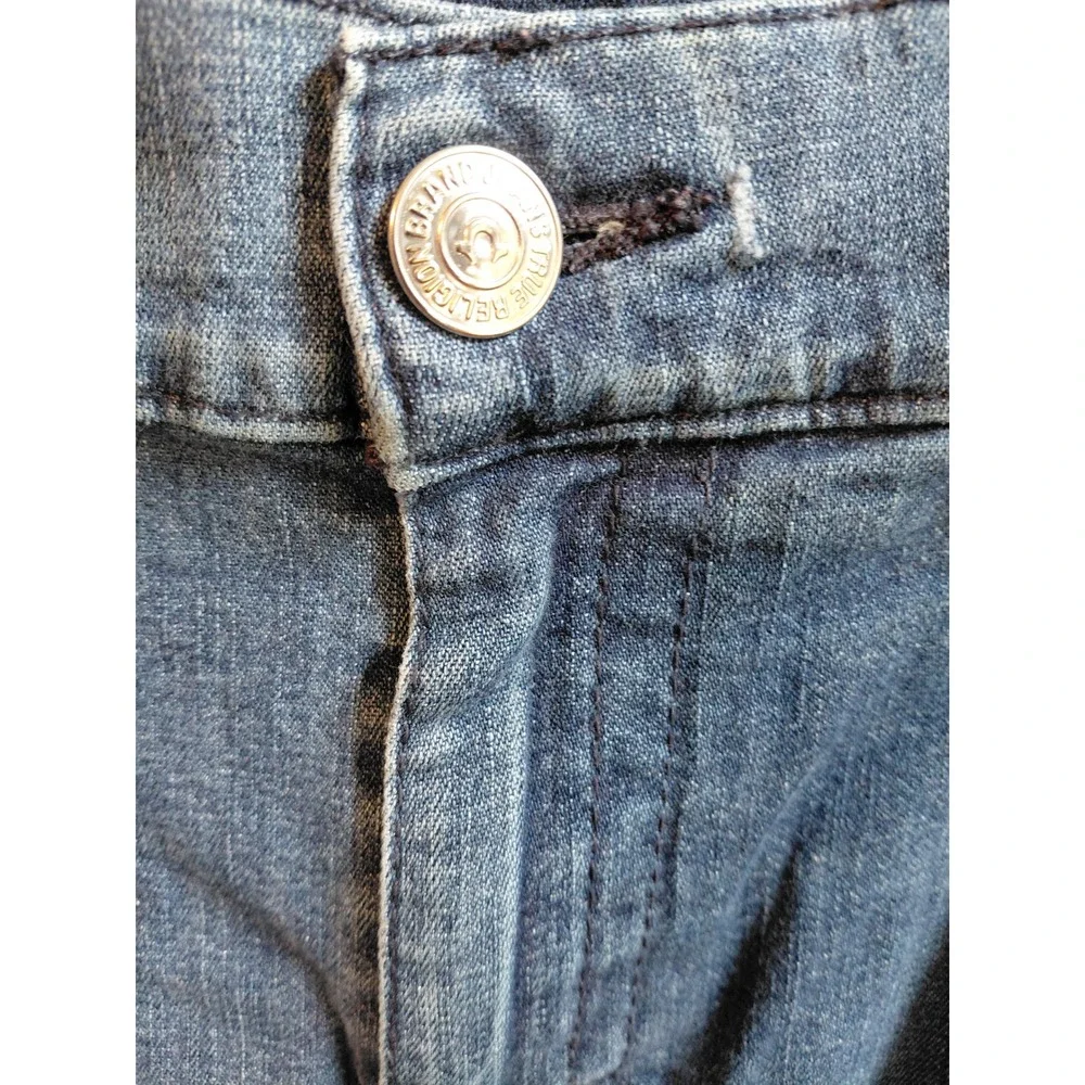 True Religion Ricky Relaxed Straight Leg Jeans Mens 36 Medium Wash Blue